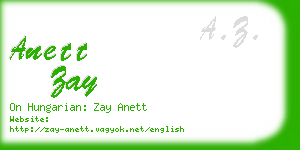 anett zay business card